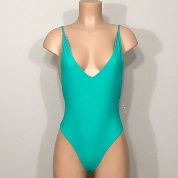 TOPSHOP green swimsuit. - Picture 2 of 6